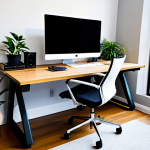 Workspace Oasis**

"A clean and organized workspace with a comfortable ergonomic chair and monitor at eye level, featuring plants and personalized artwork, fully clothed, appropriate attire, safe for work, perfect anatomy, natural proportions, high quality, professional setting, well-lit."

**