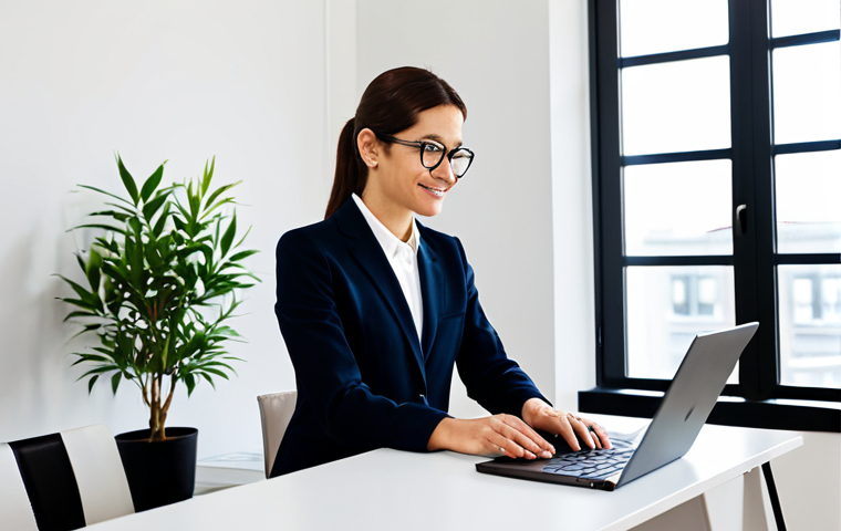 원격근무의 장단점 생산성 측면에서의 분석 - Dedicated Workspace**
"A professional working from home in a bright, modern dedicated workspace. Sh...